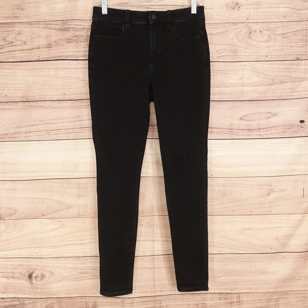 American Eagle Outfitters Hi-Rise Jegging Jeans Womens 6 Black Stretch 28x27